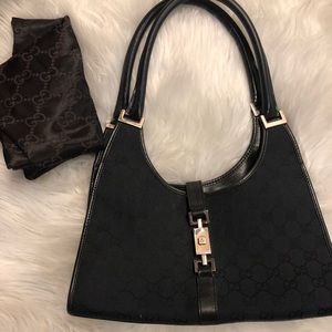 Black authentic Gucci Jackie shoulder bag